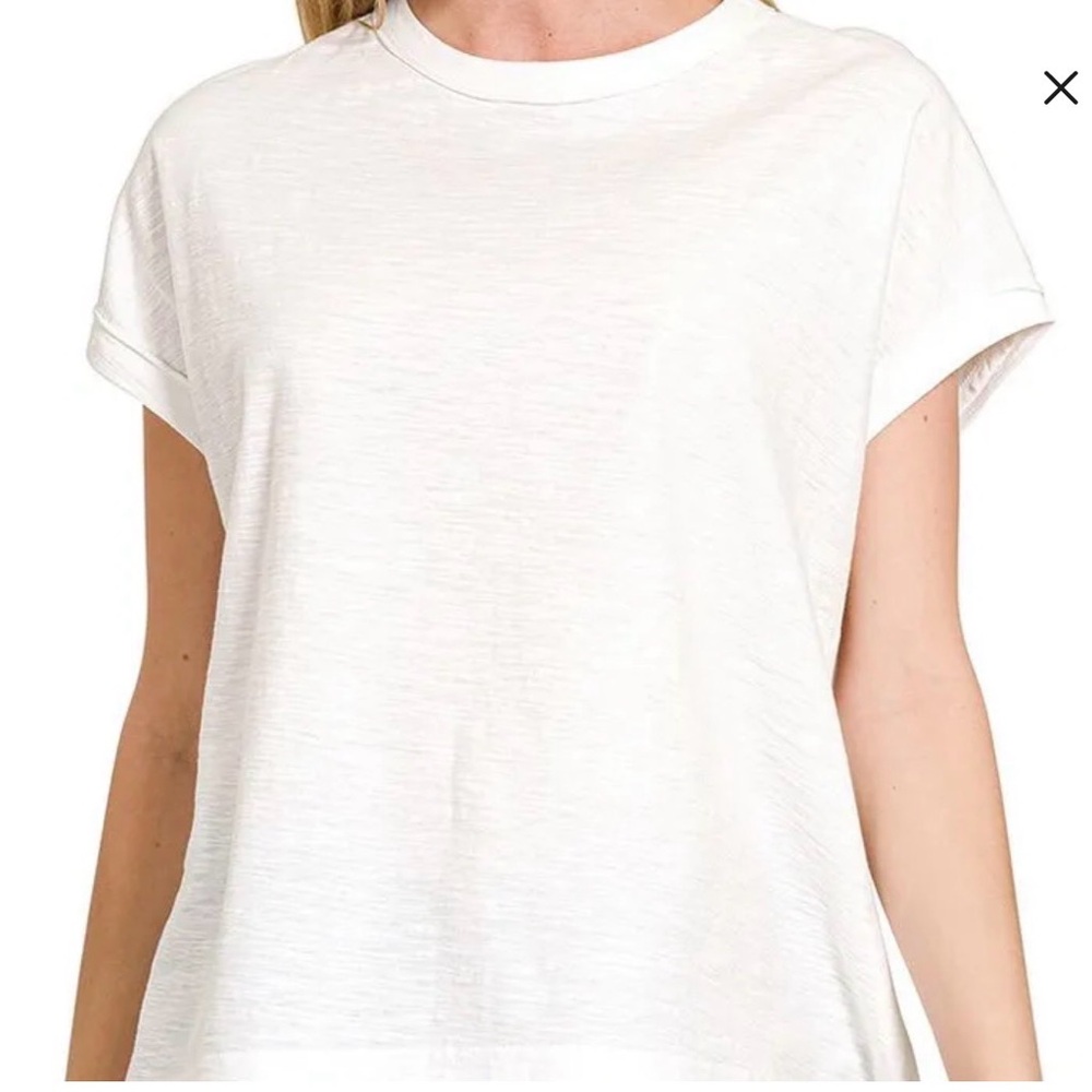 Zenana 100% Cotton Slub Tee - Picture 2 of 2